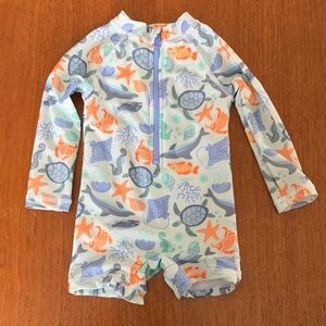 🫐3/$30 Tommy Bahama Kids Swimwear with Sea Life Print size 12m
